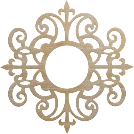 Ekena Millwork Dijon Wood Fretwork Pierced Ceiling Medallion, Birch, 34"OD x 11"ID x 3/8"T CMWP34X34X0375DIBI